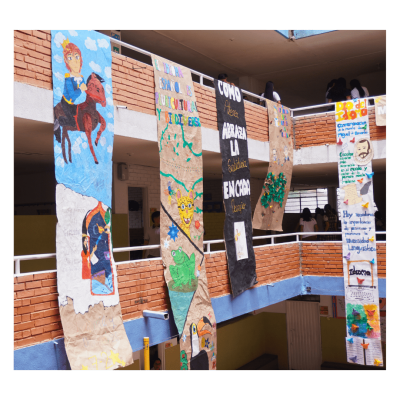 Nuestra sede de Bachillerato se sumergió en las palabras y colores del Día del Idioma.